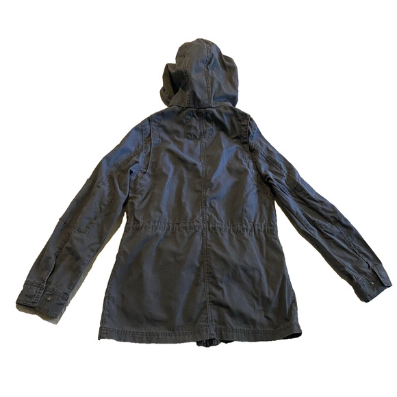 Universal Thread Womens Jacket Size Small Blue Canvas Utility Military Jacket - Picture 4 of 15